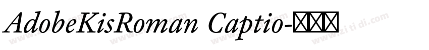 AdobeKisRoman Captio字体转换